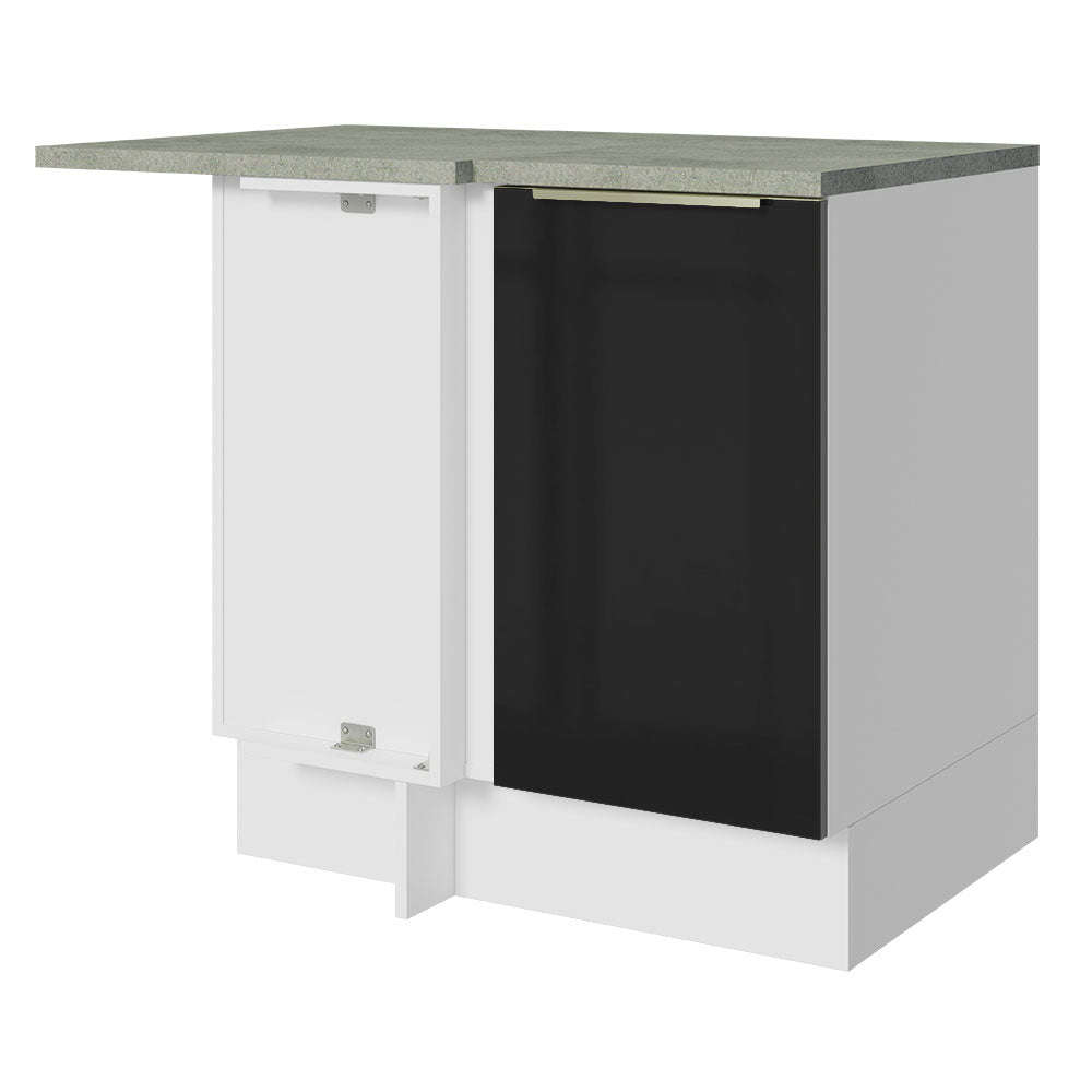 Bajo Mesada 102 cm x 64 cm, Sin cajones 1 Puerta Lux Blanco/Negro