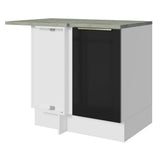Bajo Mesada 102 cm x 64 cm, Sin cajones 1 Puerta Lux Blanco/Negro