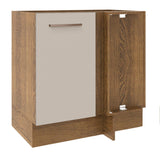 Bajo Mesada Cocina Esquinera 1 Puerta 60 cm Profundidad (Sin Mesada) Marrón/Crema Agata Madesa
