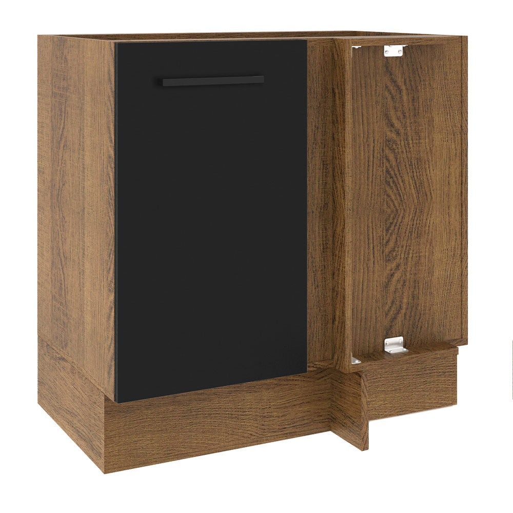 Bajo Mesada Cocina Esquinera 1 Puerta 60 cm Profundidad (Sin Mesada) Marrón/Negro Agata Madesa