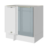 Bajo Mesada 80 cm x 60 cm, 1 Puerta Lux Blanco/Gris