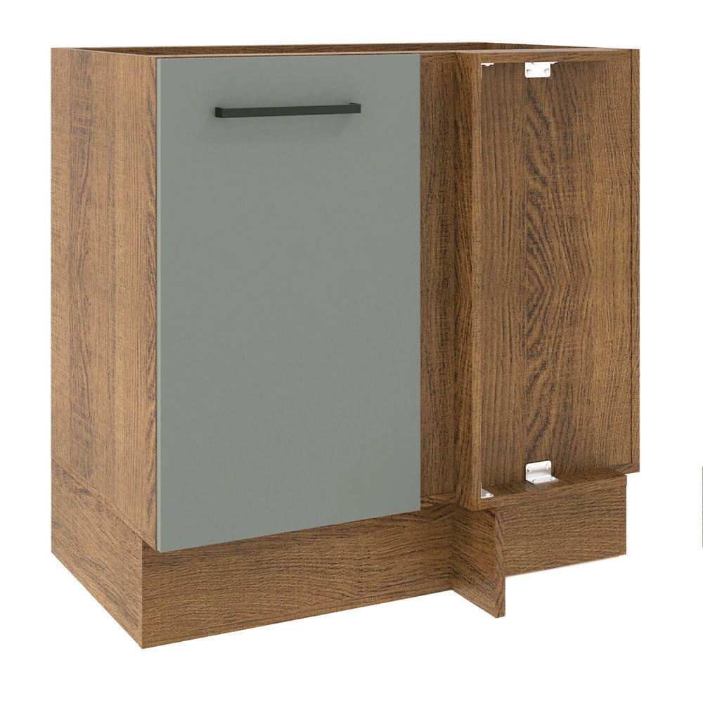 Bajo Mesada Cocina Esquinera 1 Puerta 60 cm Profundidad (Sin Mesada) Marrón/Gris Agata Madesa
