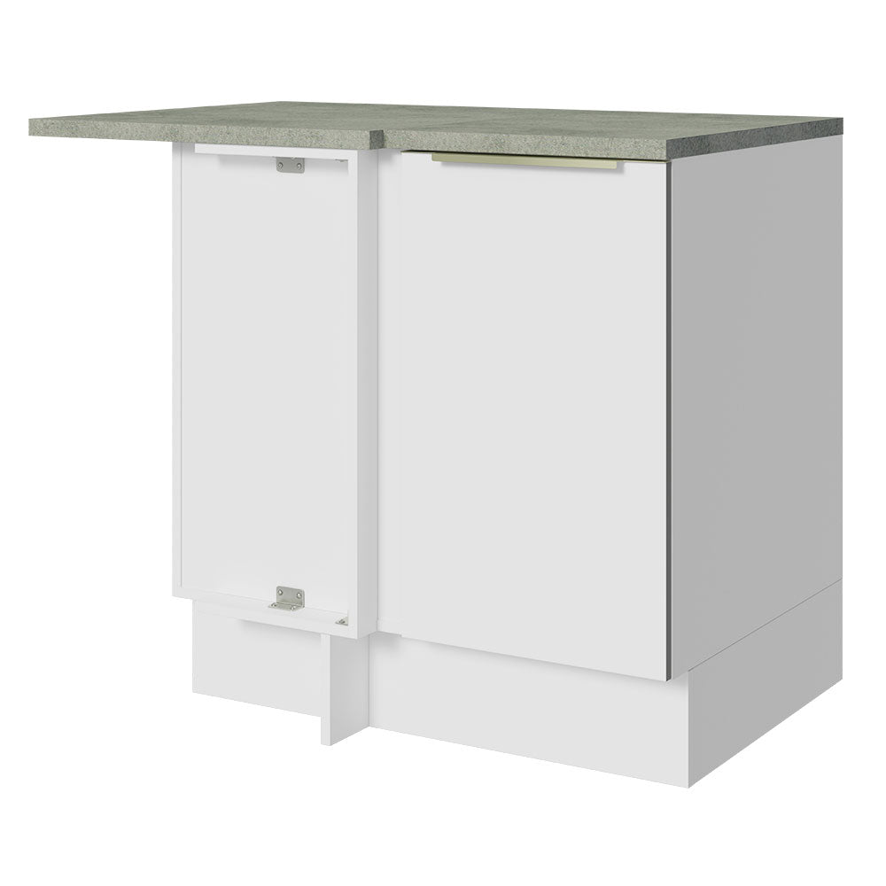 Bajo Mesada 102 cm x 64 cm, Sin cajones 1 Puerta Lux Blanco/Blanco