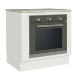 Bajo Mesada Cocina para Horno Empotrado 80 x 60 cm con Mesada Blanco Agata, Glamy, Lux, Stella Madesa