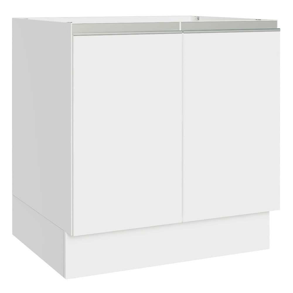 Bajo Mesada 80 cm x 60 cm, 2 Puertas Glamy Blanco