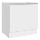 Bajo Mesada 80 cm x 60 cm, 2 Puertas Glamy Blanco