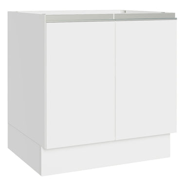 Bajo Mesada 80 cm 2 Puertas Sin Mesada Blanco Glamy Madesa
