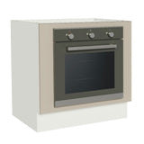 Bajo Mesada Cocina para Horno Empotrado 80 x 60 cm Sin Mesada Blanco/Crema Agata Madesa