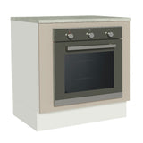 Bajo Mesada Cocina para Horno Empotrado 80 x 60 cm con Mesada Blanco/Crema Agata Madesa