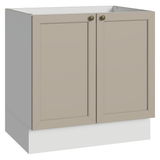 Bajo Mesada 80 x 60 cm 2 Puertas (Sin Mesada) Blanco/Crema Vik Madesa
