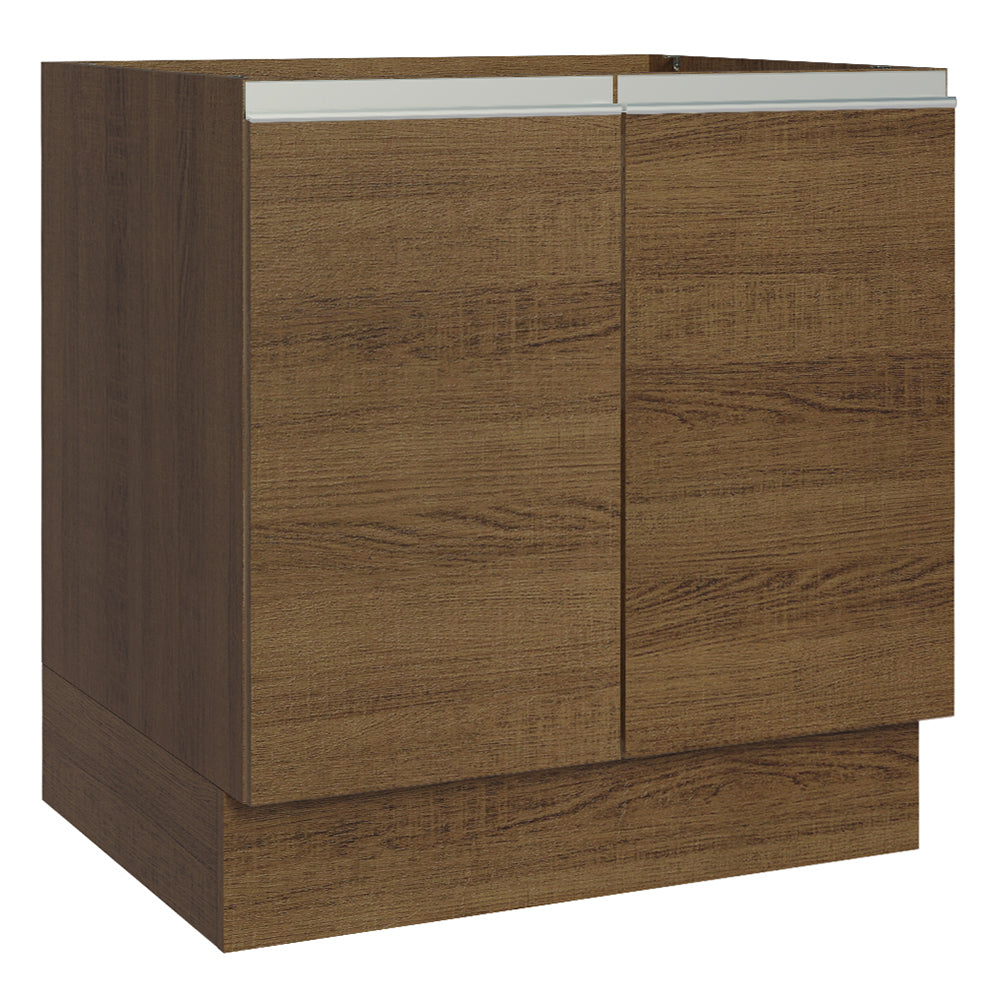 Bajo Mesada 80 cm x 60 cm, 2 Puertas Glamy Marrón