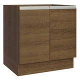 Bajo Mesada 80 cm x 60 cm, 2 Puertas Glamy Marrón