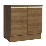 Bajo Mesada Madesa Glamy 80 x 60 cm 2 Puertas (Con Mesada) Marrón