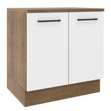 Bajo Mesada 80 cm  =x 60 cm, 2 Puertas Agata Marrón/Blanco