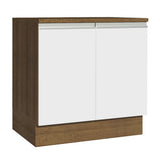 Bajo Mesada Madesa Glamy 80 x 60 cm 2 Puertas (Con Mesada) Marrón/Blanco