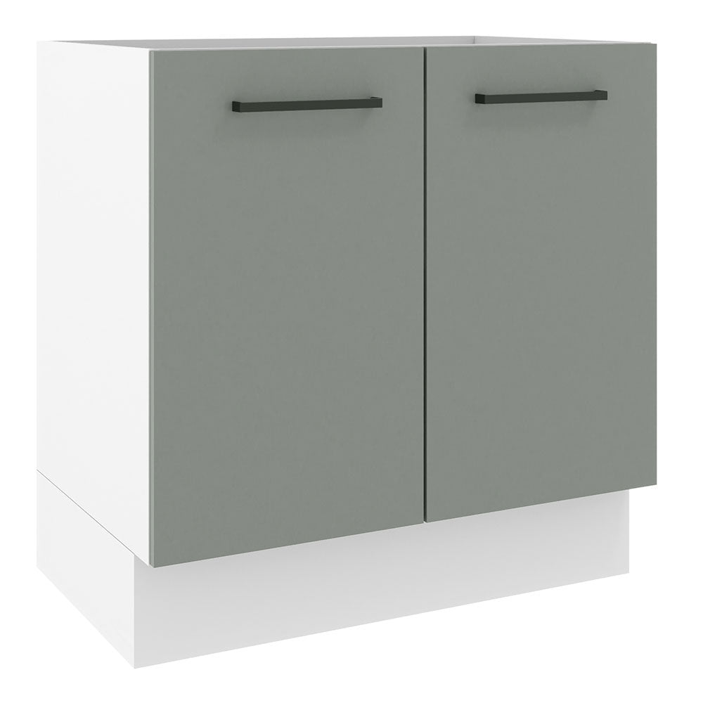 Bajo Mesada 80 cm x 60 cm, 2 Puertas Agata Blanco/Gris