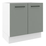 Bajo Mesada 80 cm x 60 cm, 2 Puertas Agata Blanco/Gris