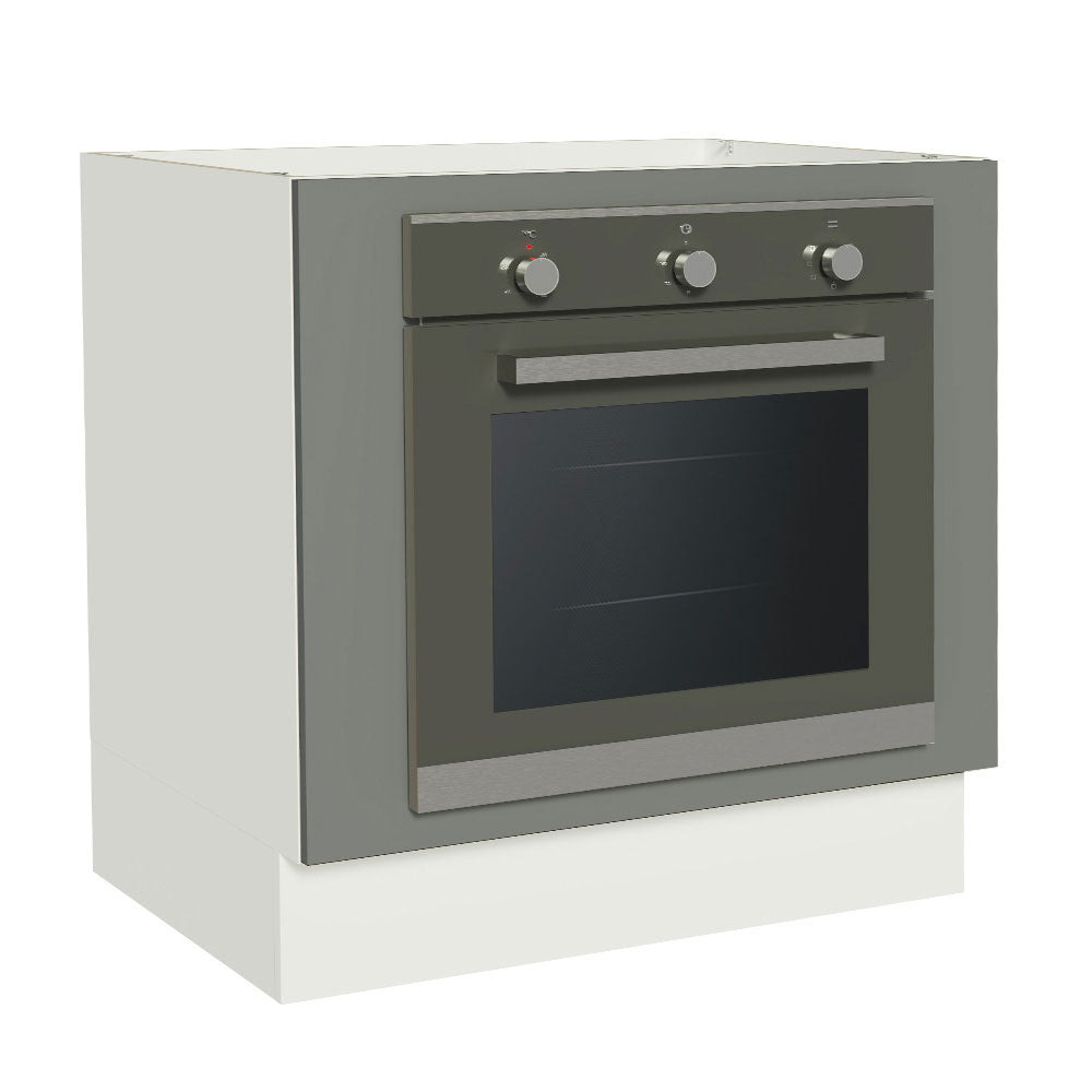 Bajo Mesada Cocina para Horno Empotrado 80 x 60 cm Sin Mesada Blanco/Gris Agata Madesa