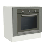 Bajo Mesada Cocina para Horno Empotrado 80 x 60 cm Sin Mesada Blanco/Gris Agata Madesa