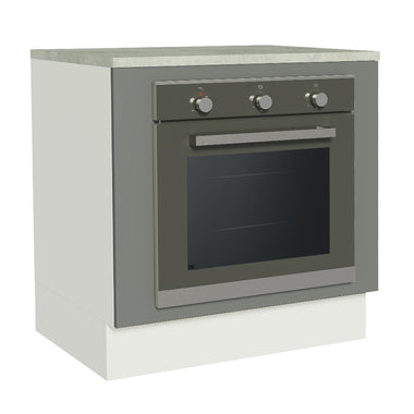 Bajo Mesada 80 cm para Horno Empotrado Blanco/Gris Agata Madesa