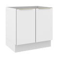 Bajo Mesada 80 x 60 cm 2 Puertas (Sin Mesada) Blanco/Blanco Aterciopelado Lux Madesa