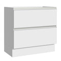 Bajo Mesada 80 x 60 cm 2 Cajones (Sin Mesada) Blanco Glamy Madesa