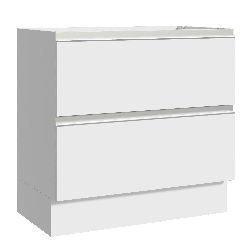 Bajo Mesada de Cocina 80 x 60 cm 2 Cajones (Sin Mesada) Blanco Glamy Madesa