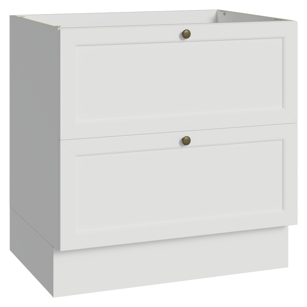 Bajo Mesada de Cocina 80 x 60 cm 2 Cajones (Sin Mesada) Blanco Vik Madesa