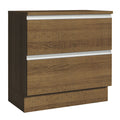 Bajo Mesada 80 x 60 cm 2 Cajones (Con Mesada) Marrón Glamy Madesa