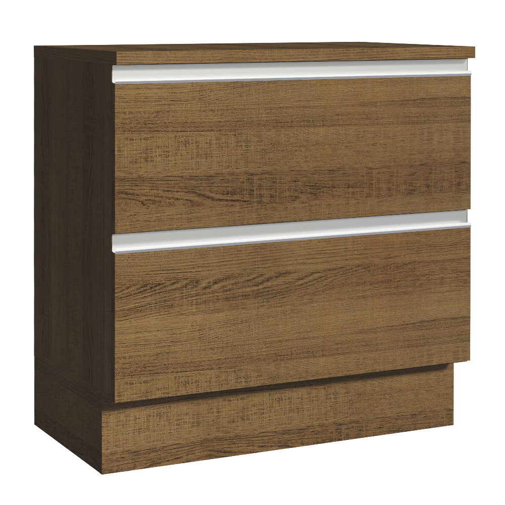 Bajo Mesada de Cocina 80 x 60 cm 2 Cajones (Con Mesada) Marrón Glamy Madesa