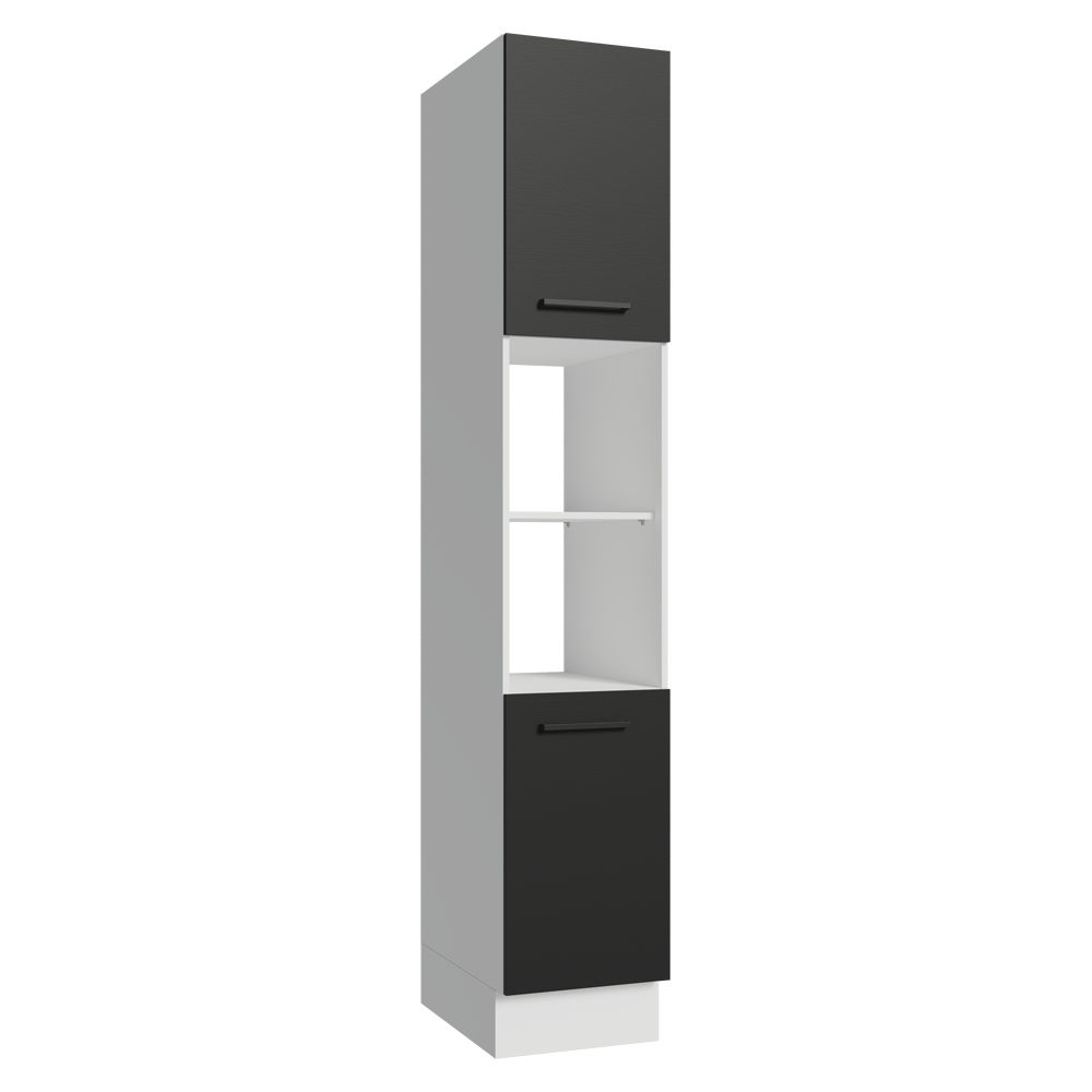 Despensero 40 x 60 cm 2 Puertas e 2 Nichos Blanco/Negro Agata Madesa