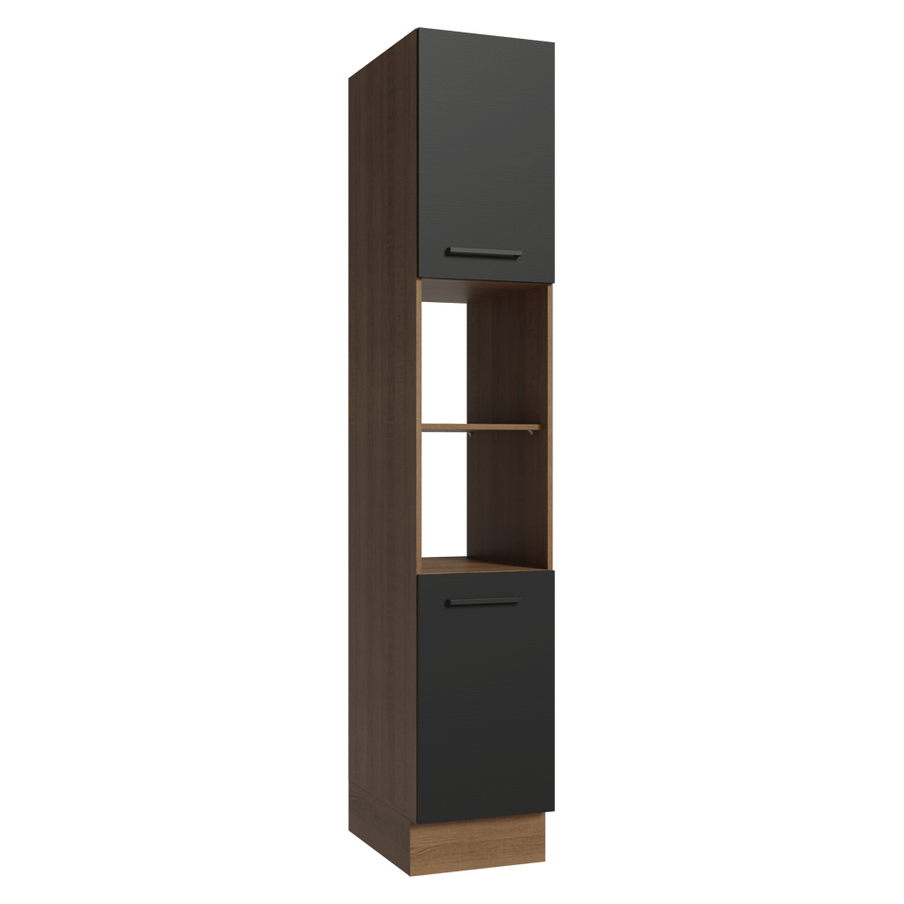Despensero 40x60 cm 2 Puertas e 2 Nichos Marrón/Negro Agata Madesa