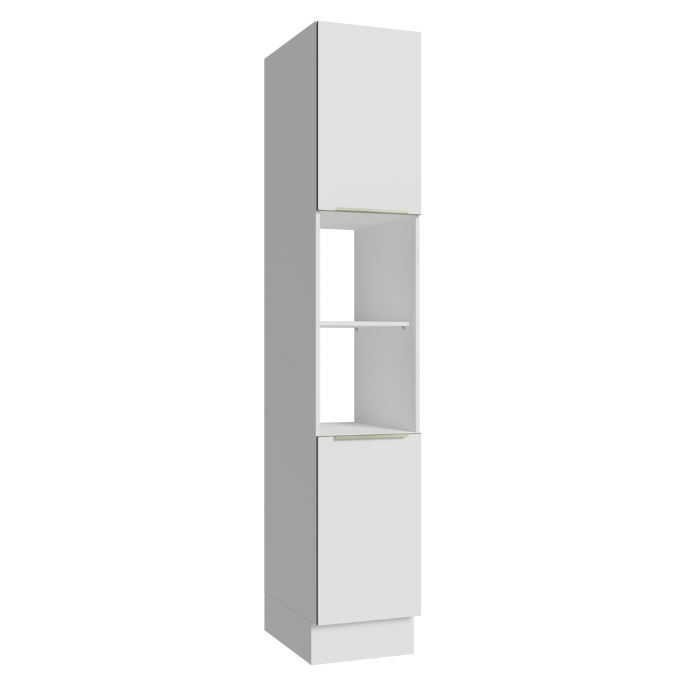 Despensero 40cm 2 Puertas e 2 Nichos Blanco aterciopelado Lux Madesa