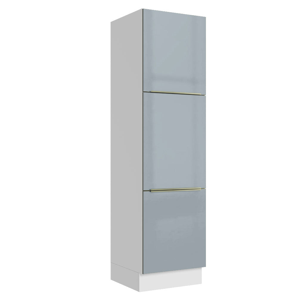 Despensero 60 cm Sin cajones 3 Puertas Lux Blanco/Gris