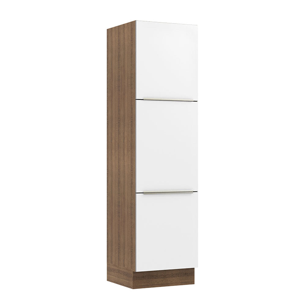 Despensero 60 x 60 cm 3 Puertas Marrón/Blanco Aterciopelado Lux Madesa