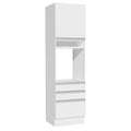Mueble de cocina para Horno/Microondas 60 x 60 cm 1 Puerta y 3 Cajones Blanco Glamy Madesa