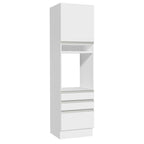 Mueble de cocina para Horno/Microondas 60 x 60 cm 1 Puerta y 3 Cajones Blanco Glamy Madesa
