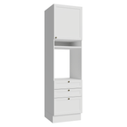 Mueble de cocina para Horno o Microondas 60 x 60 cm 1 Puerta y 3 Cajones Blanco Vik Madesa