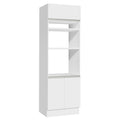 Mueble de cocina para Horno/Microondas 70 x 60 cm 3 Puertas Blanco Glamy Madesa