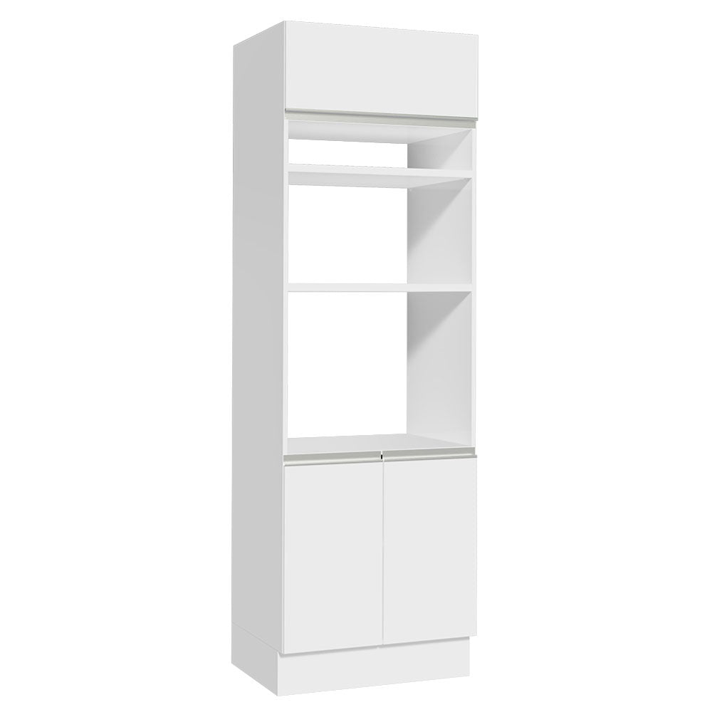 Mueble de cocina para Horno/Microondas Madesa Glamy 70 x 60 cm 3 Puertas Blanco