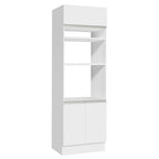 Mueble de cocina para Horno/Microondas 70 x 60 cm 3 Puertas Blanco Glamy Madesa
