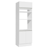 Mueble de cocina para Horno/Microondas Madesa Glamy 70 x 60 cm 3 Puertas Blanco
