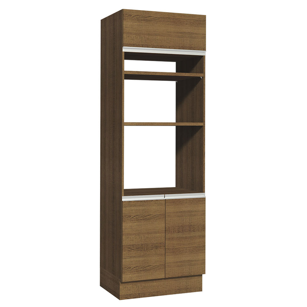 Mueble de cocina para Horno/Microondas Madesa Glamy 70 x 60 cm 3 Puertas Marrón