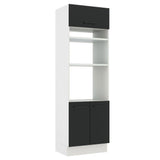 Mueble de Cocina para Horno 70 x 60 cm 3 Puertas Blanco/Negro Agata Madesa