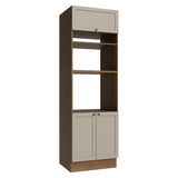 Mueble de cocina para Horno/Microondas 70 x 60 cm 3 Puetas Marrón/Crema Vik Madesa