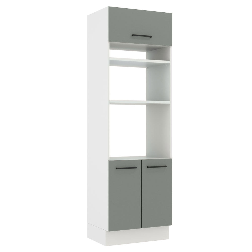 Mueble de Cocina para Horno 70 x 60 cm 3 Puertas Blanco/Gris Agata Madesa