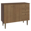 Bajo Mesada para Bacha 105 cm 3 Puertas 2 Cajones (Con Mesada) Marrón Gourmet Madesa