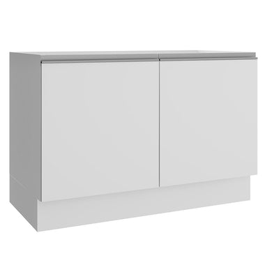 Bajo Mesada 120 cm 2 Puertas Sin Mesada Blanco Glamy Madesa