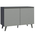 Bajo Mesada 120 cm 2 Puertas con Patas Gris Nice Madesa