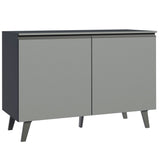 Bajo Mesada Cocina 120 cm 2 Puertas Gris Nice Madesa